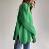 Dames trui met col – Oversized pasvorm – Zachte knit – Geribde boorden
