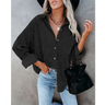 Dames Blouse - Ribcord - Overhemdkraag - Oversized - Lange Mouwen