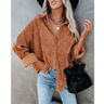Dames Blouse - Ribcord - Overhemdkraag - Oversized - Lange Mouwen