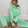 Dames Trainingspak – Cropped Hoodie – Elastische Joggingbroek – Zachte Fleece Lounge Set