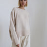Dames Sweatshirt – Oversized Relaxed Fit – Zachte Knit – Ronde Hals – Geribde Boorden