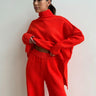 Dames Sweaterpak – Oversized Pasvorm – Chunky Knit – Coltrui en Wide-Leg Broek