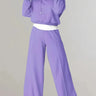 Dames 2-delig Trainingspak – Cropped Hoodie – Relaxte Pasvorm – Wijde Joggingbroek