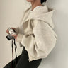 Dames Hoodie – Oversized Pasvorm – Fleece – Rits – Capuchon – Buikzak – Casual
