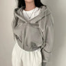 Dames Hoodie – Oversized Pasvorm – Fleece – Rits – Capuchon – Buikzak – Casual