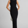 Ethan Backless Pearl Bow Maxi Dress
