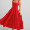 Brynd Red Strappy Midi Dress